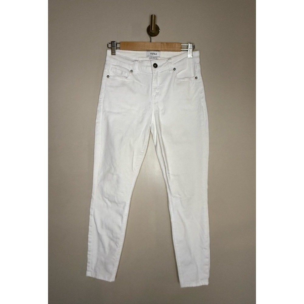 Pistola White Skinny Ankle Jeans Women's 26‎ Cropped Stretch Denim